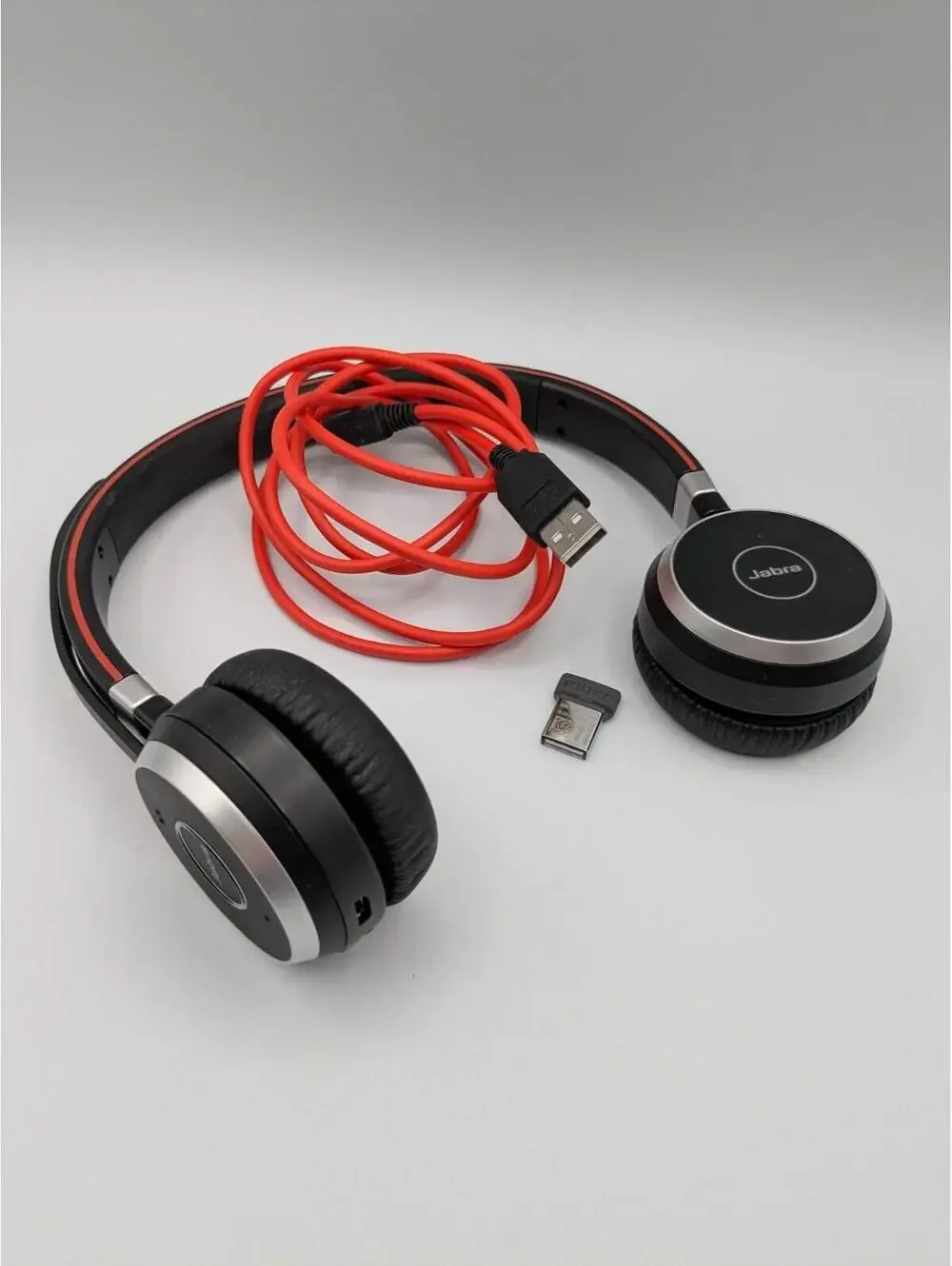 Jabra Evolve 65 MS Wireless Stereo Headset with USB Adapter and Charging Cord